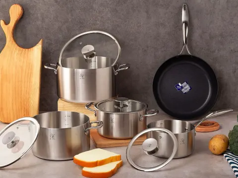 Triply Stainless Steel Saucepan Set — Cookware at Kitchen Kraft, Vadodara